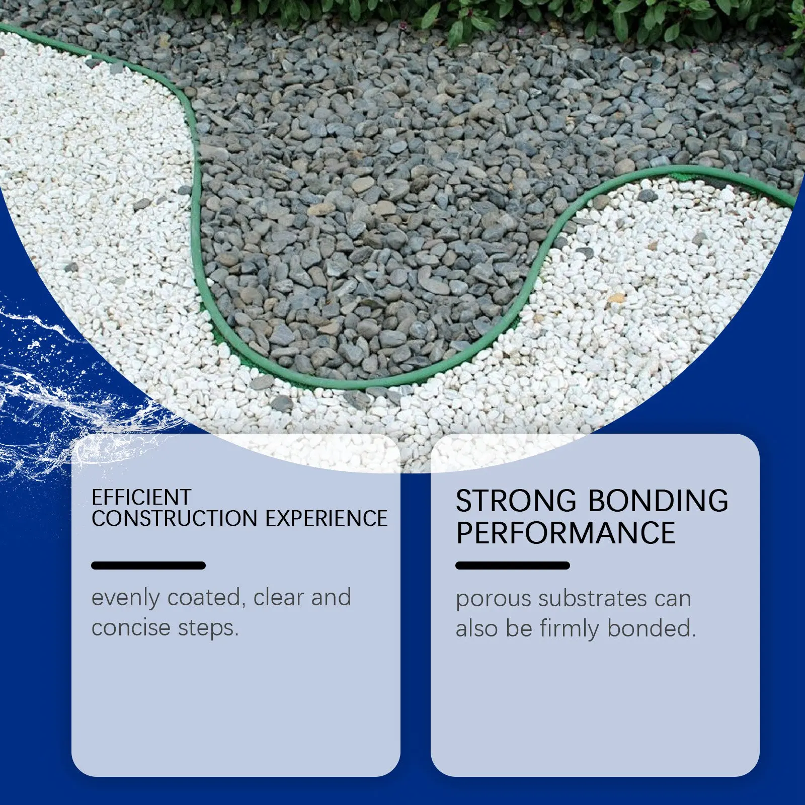 Eco-Friendly Water-Based Resin Adhesive – Weatherproof Gravel Binder for Garden Paths, Mulch Stabilization & Outdoor DIY Project
