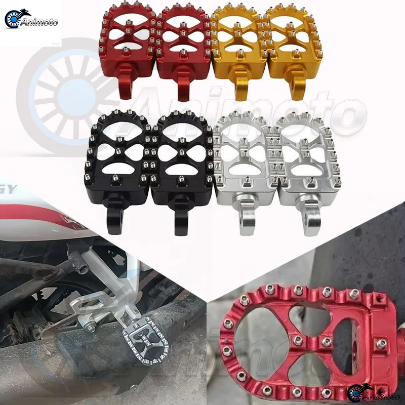 

Motorcycle Colorful Footpeg Footrest Foot Pegs For HONDA Harley Universal Motorcycle Footrest Universal Modification Accessories