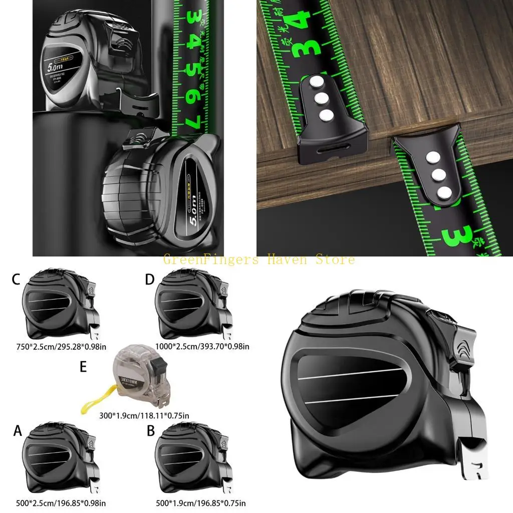 F68D Strong Waterproof Retractable Measuring Tape Not Slip Design Shockproof Tape Measure for Professional Worksites