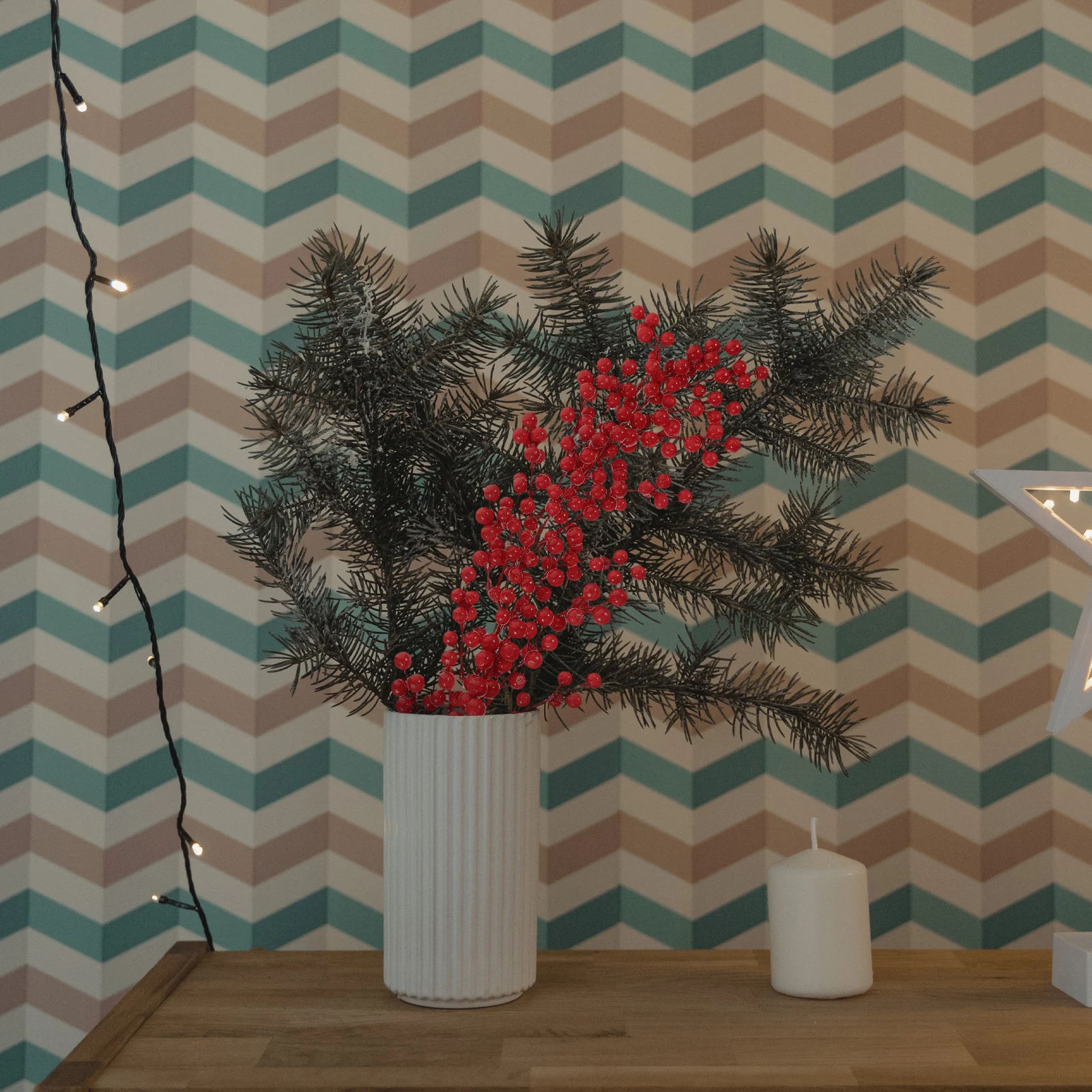 

Simulation Berries Artificial Red Fruit Wall Hanging naments Decor Stem Spring Christmas Tree Berry Wreath Holiday Family Party