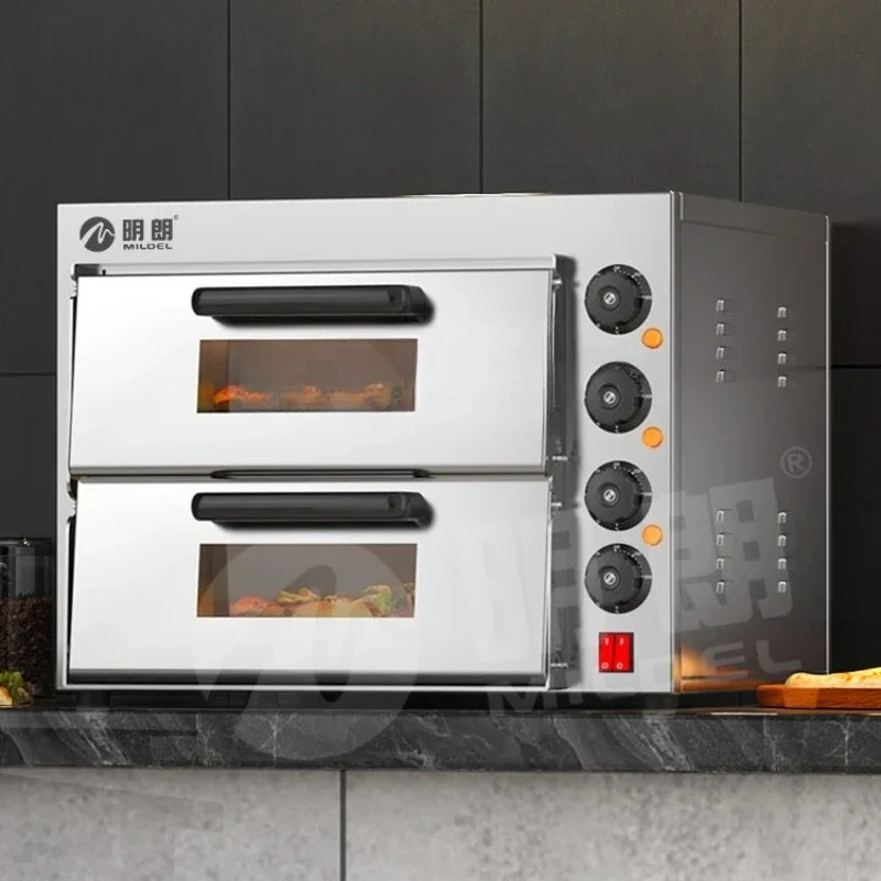 AAPizza Oven Commercial Electric Large Capacity Slate Oven Egg Tart Pancake Single Layer Double Layer