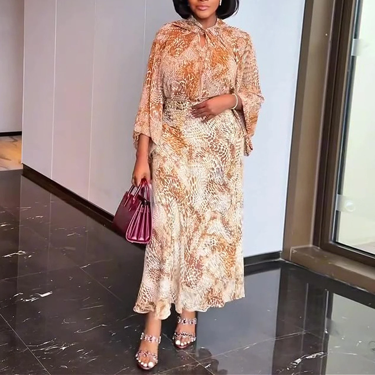 Women Two Piece Sets Skirt Set Full Sleeve Tops Long Skirts A Line High Waist Y2k Streetwear Elegant Work Print Casual 2026