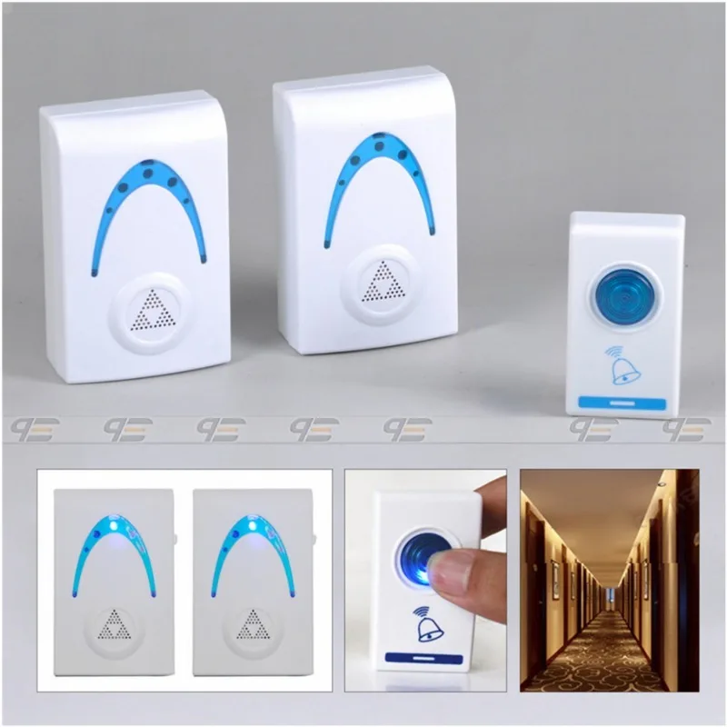 Wireless Doorbell Welcome Smart Doorbell 100M Long Wireless Distance 32 Songs LED Wireless Chime Doorbell Remote Control Door