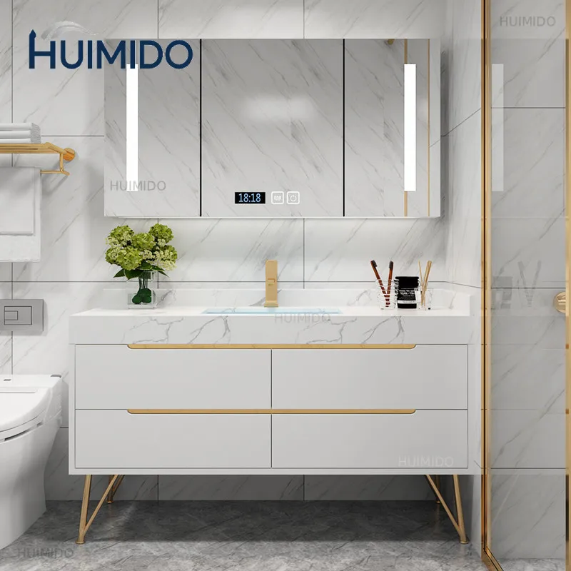 Double Sink Bathroom Vanity With Sink Nordic Smart Double Combination Modern Minimalist Washbasin Wash Hand Customized Vanity