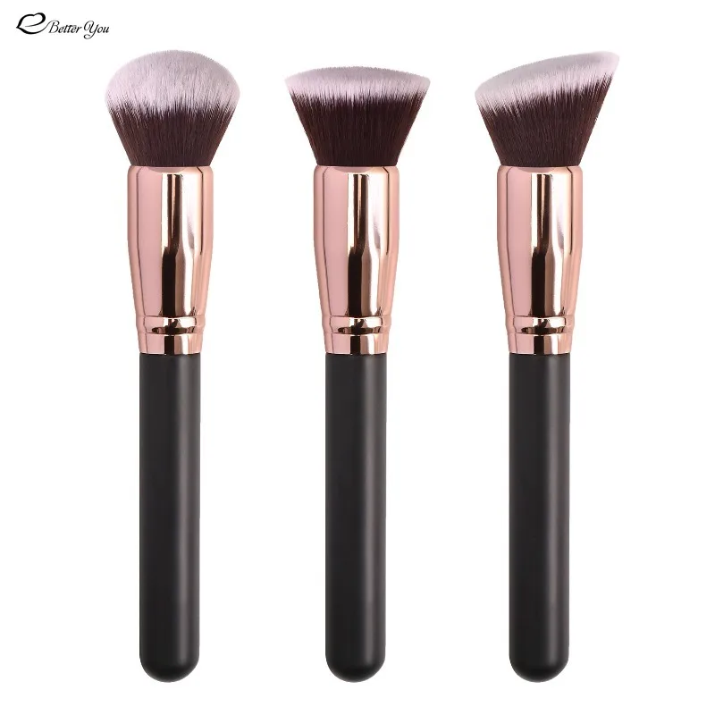 3pcs Powder Foundation Makeup Brush Face Loose Powder Blush Contour Liquid Foundation Cream Cosmetic Beauty Soft Brushes