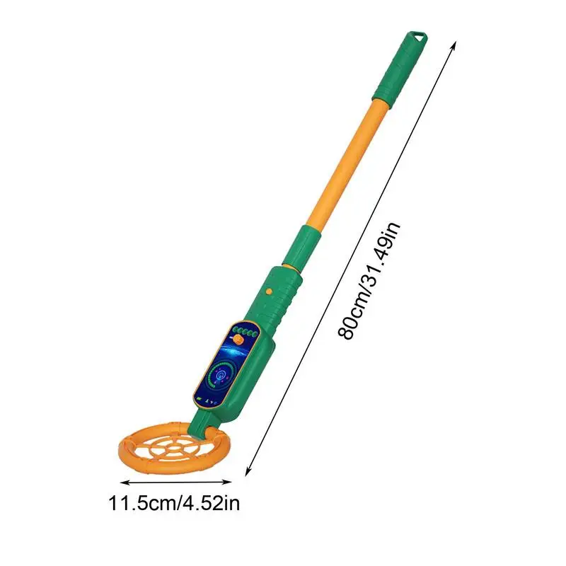 Zestaw do poszukiwania skarbów dla dzieci regulowany metalowy wykrywacz lekki Metal wykrywacz złota na monety zabawka kemping Explorer plaża