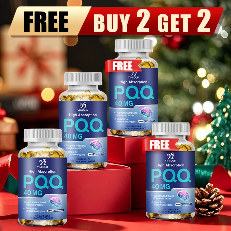 Buy 2 Get 2 Free! PQQ 40mg Capsules, Support Cognitive Function Booster, Enhances Brain Energy, Heart, Brain & Anti-Aging, Vegan