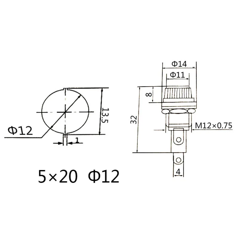 1 قطعة أصحاب الصمامات 5*20 مللي متر 6*30 مللي متر الأسود التأمين أنبوب المقبس فيوز حامل ل 5x20 مللي متر 6x30 مللي متر لوحة التأمين #4
