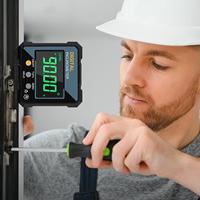 Digital Angle Finder Magnetic Digital Angle Measuring Tool LED Display Protractor Precision for Carpentry Machining Woodworking