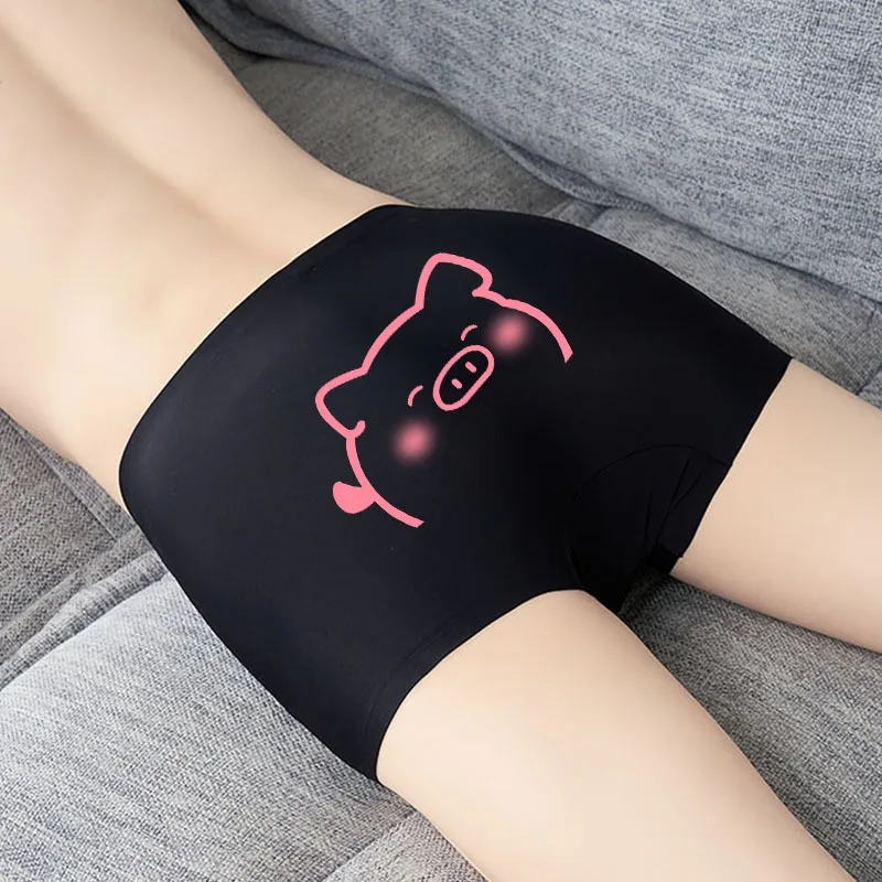 Kawaii خنزير الملابس الداخلية لطيف الوردي الرجال الملاكمين الجليد الحرير السراويل U محدب الحقيبة سراويل لينة الفتيان سراويل للسباحة مضحك هدية صديقها #1