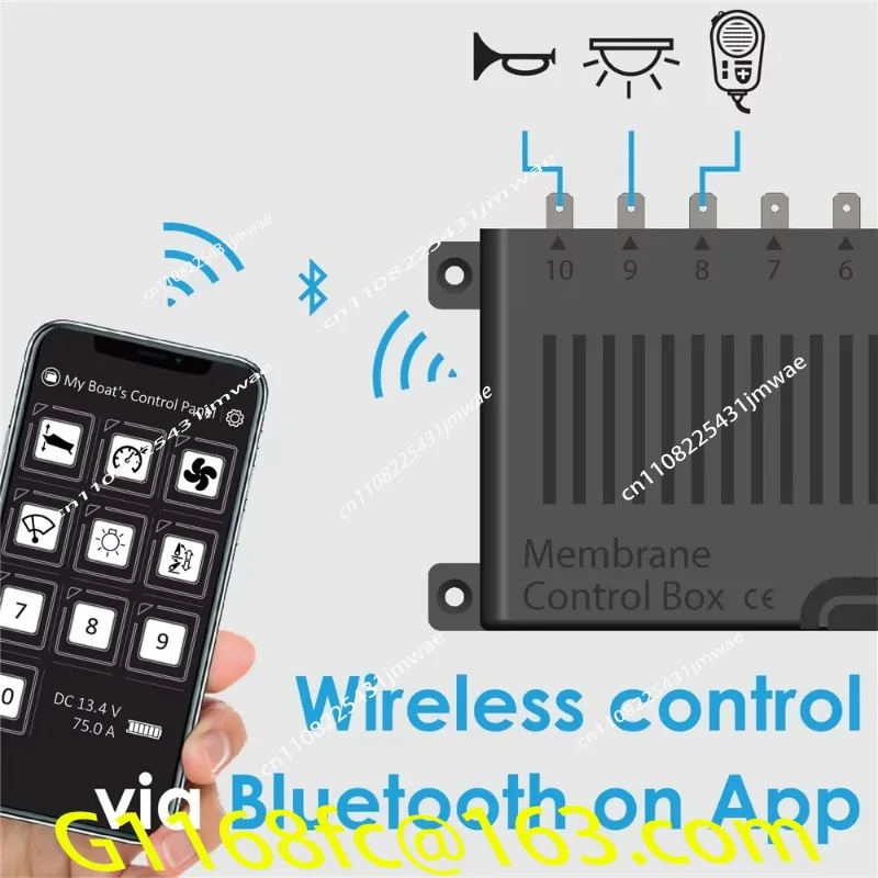 12-24V Touch Control Panel with 10 Buttons, with Mobile Application Control