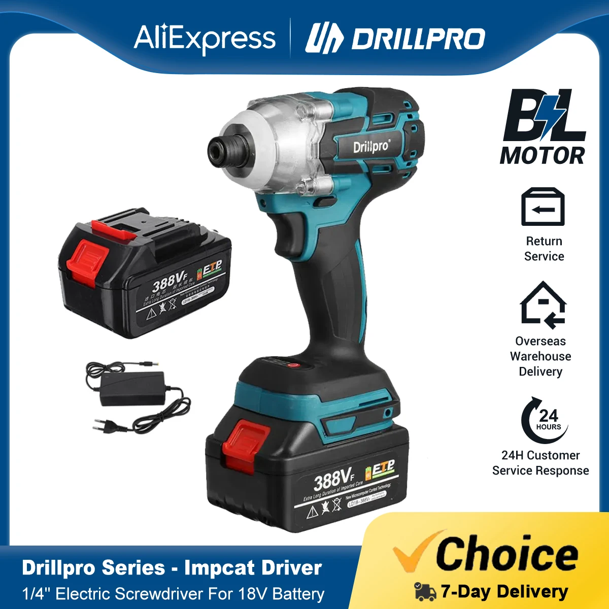 

Drillpro 388VF Cordless Screwdriver Drill Rechargeable Electric Screwdriver Household Multi-function Power Tool For Battery