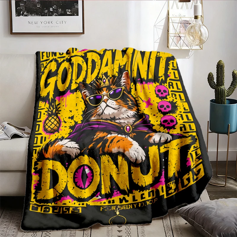 Princess Donut, Goddammit Donut, Dungeon Crawler Carl, DCC Comfort Flannel Throw Flannel Blanket Comfy Blanket Gift