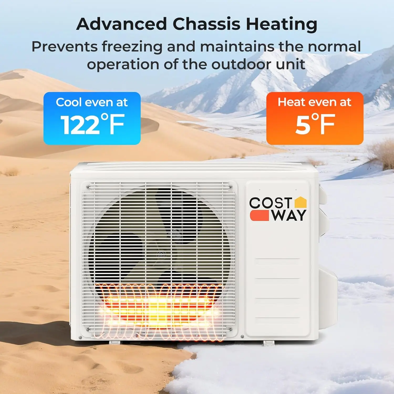 

Customized 17000 BTU Wifi Inverter AC Heat Pump 17 SEER2 208/230V Ductless Unit