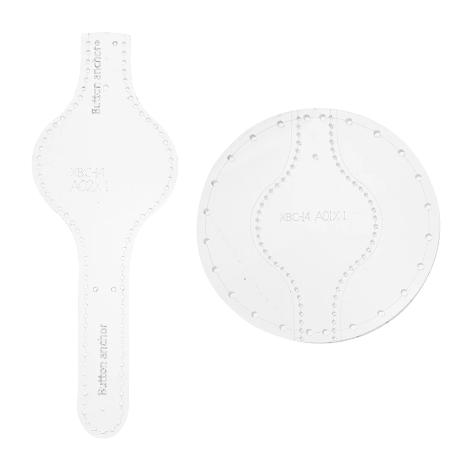 

2Pcs Short Wallet Stencil High-Quality Acrylic Pattern Template for DIY Bag Making Tool Universal Craftwork Design Mould