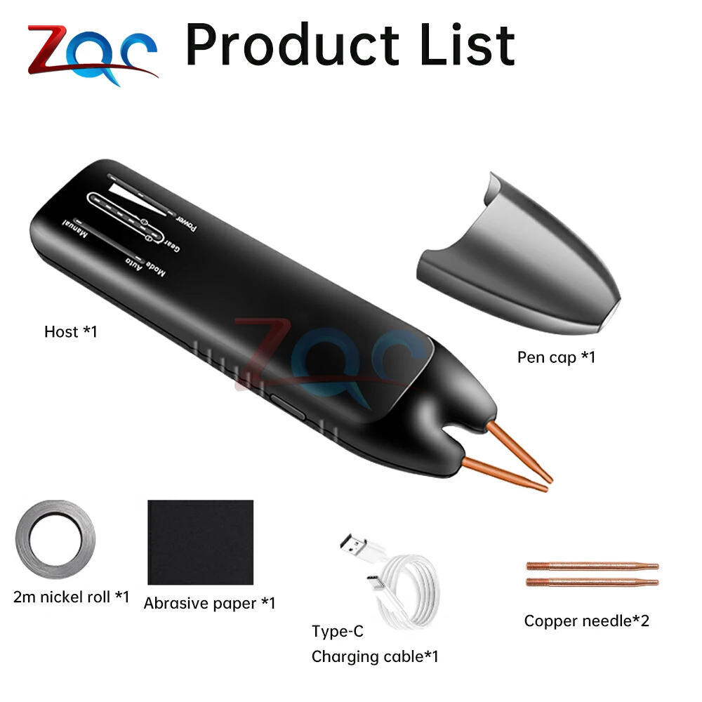 

11 Gears DC5V Portable Handheld Digital Spot Welding Adjustable Spot Welder Nickel Sheets Automatic Manual Mode 18650 Battery