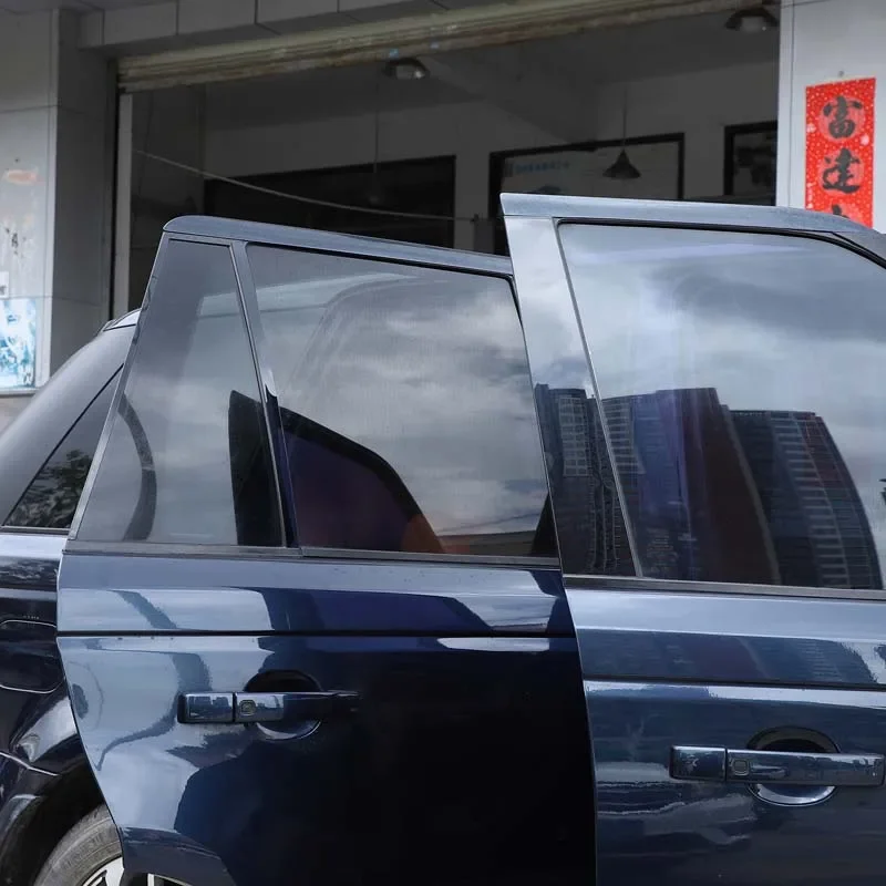 For Land Rover Range Rover Sport 2005-2013 PC Black Car Door Window Center B Pillar Post Trim Cover Sticker Car Accessories