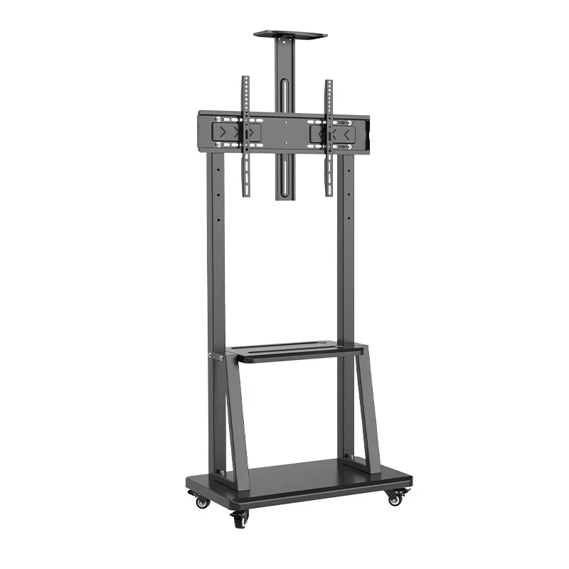 Floor-to-ceiling cart bracket Vertical LCD TV hanger with wheels