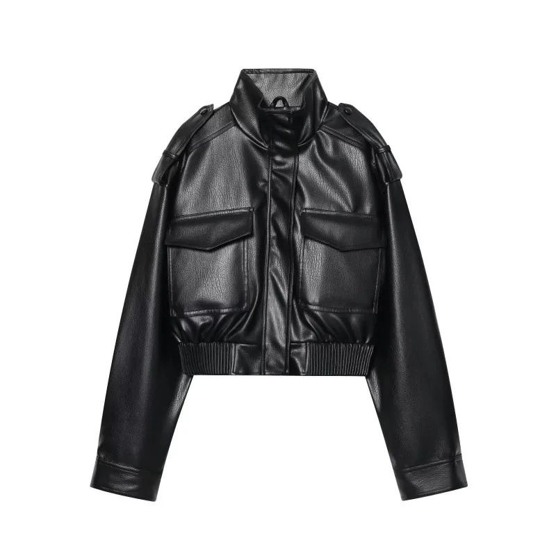 Popular Women's Clothing American Retro Locomotive Short Jacket Jacket Fashionable Versatile Exquisite Simple Casual Trend Retro