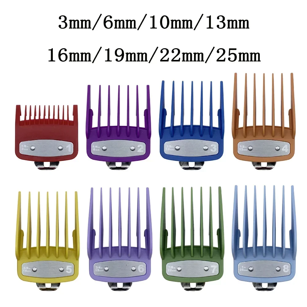 8pcs/10pcs universal hair clipper limit comb guide attachment set for  clippers hair clipper combs hair cutting guide comb