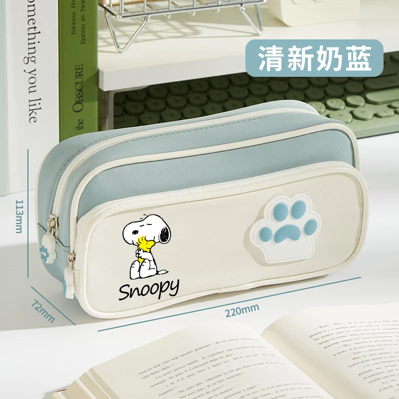 

Snoopys Pencil Case Large Capacity Pen Box Kawaii Anime Girl Multilayer Stationery Bag Student Back To School Supplies Kids Gift