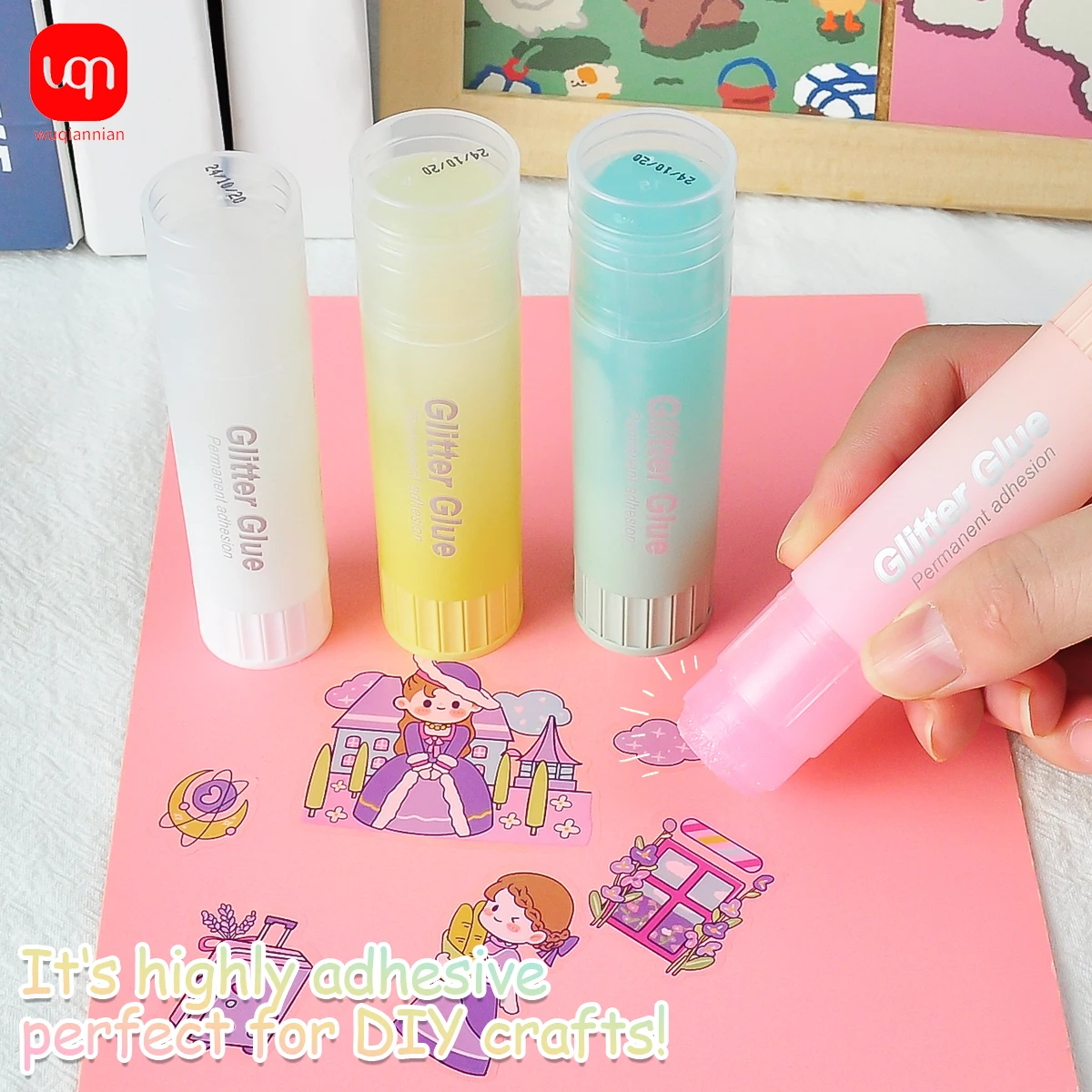 

WQN-5/1pcs Clear Solid Glue 21G Hand Glue Heavy Duty Glue Stick PVA for Students & Office Supplies