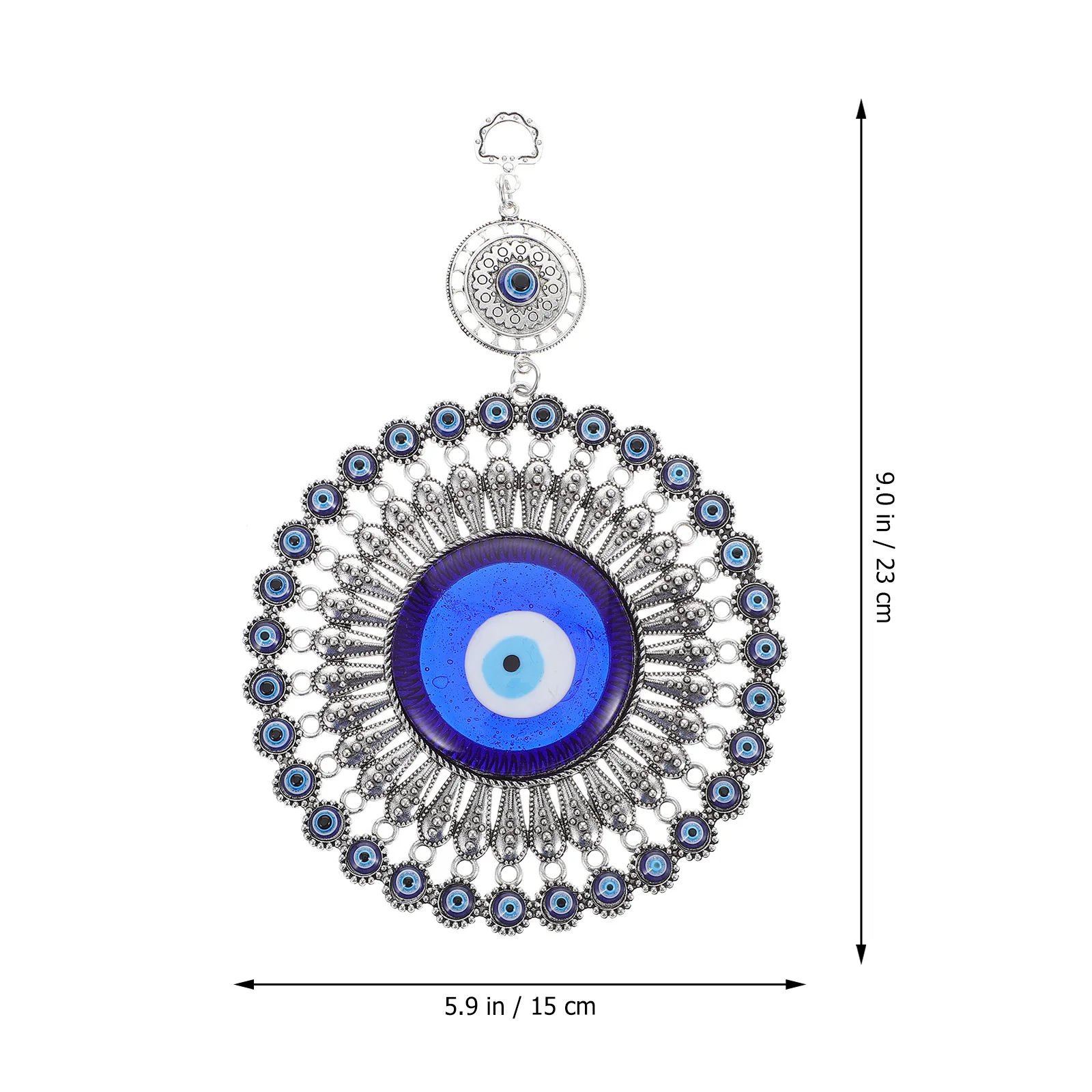 

Wall Hanging Decoration Turkish Devil's Eye Pendant Blue Eye Ornament for Home Decor Festival Photography Background Prop