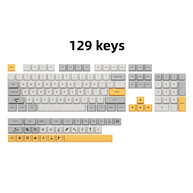 130 مفاتيح XDA PBT Keycap الشخصية الشخصية الإنجليزية الألعاب كاي كابس لطيف التسامي ل الكرز MX التبديل لوحة المفاتيح الميكانيكية