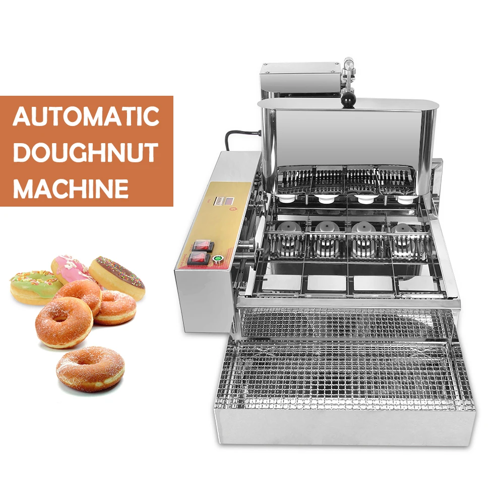 

Automatic Doughnut Donut Fryer Machine 4 Rows Electric Commercial Donut Frying Doughnut Making Machine