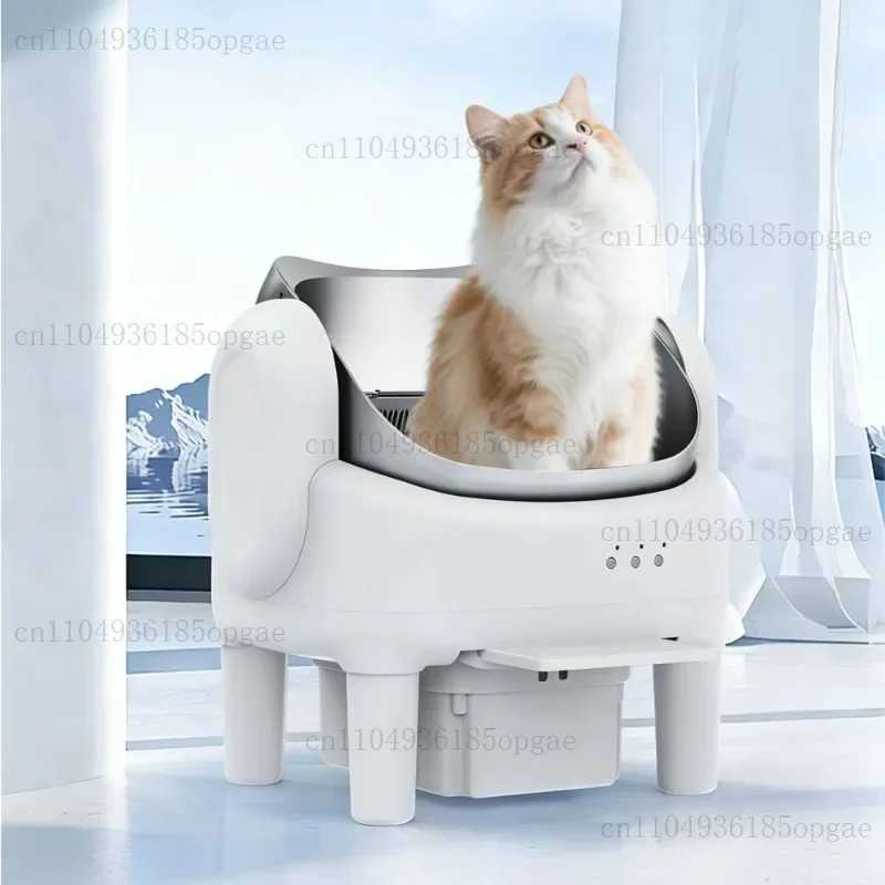 Stainless Steel Intelligent Self-cleaning Cat Litter Box, Control Cat Litter Robot Safety Protection, Automatic Cat Toilet