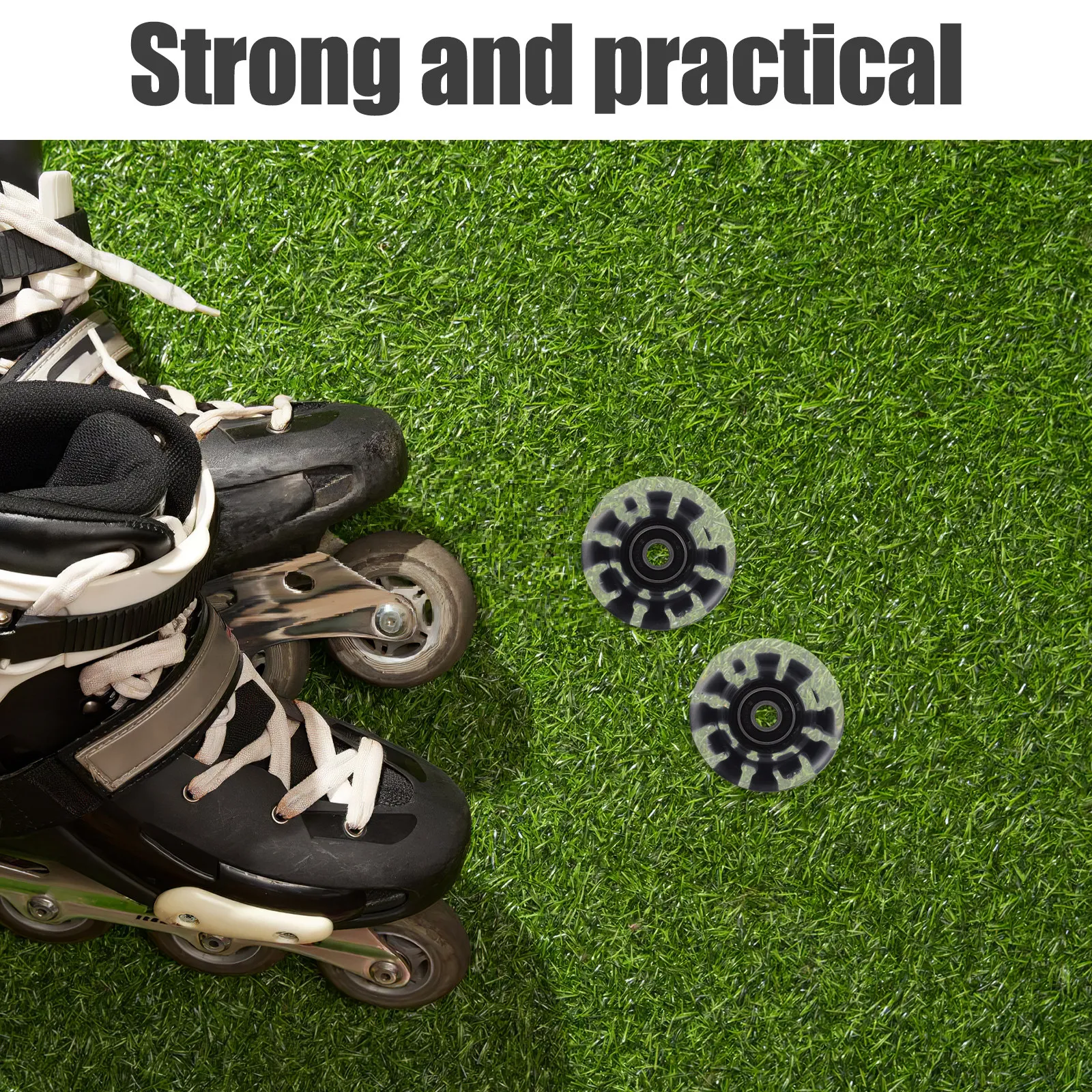 

8 шт. светящиеся колеса для роликовых коньков, сменные подшипники для уличных квад-коньков, светодиодные колеса повышенной твердости для ночной катания