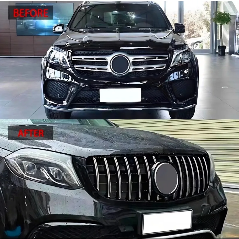 Front Radiator Grille Bumper Inlet Mesh Tuning Access For MERCEDES BENZ X166 GLS 2016 To 2018 GLS350 GLS400 GLS500 GLS63 AMG