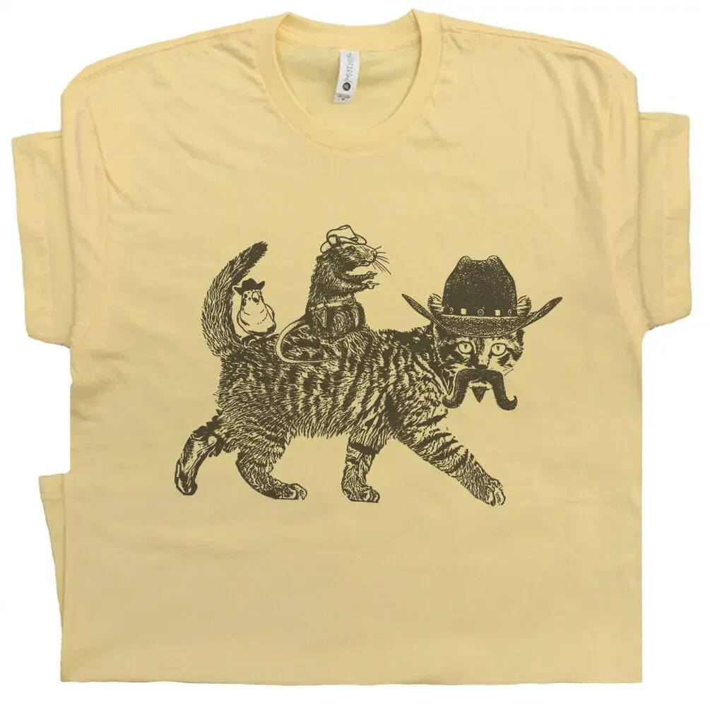 

Cowboy Cat T Shirt Meowdy Shirt Funny Cute Vintage Cat Shirt for Women Men Kids