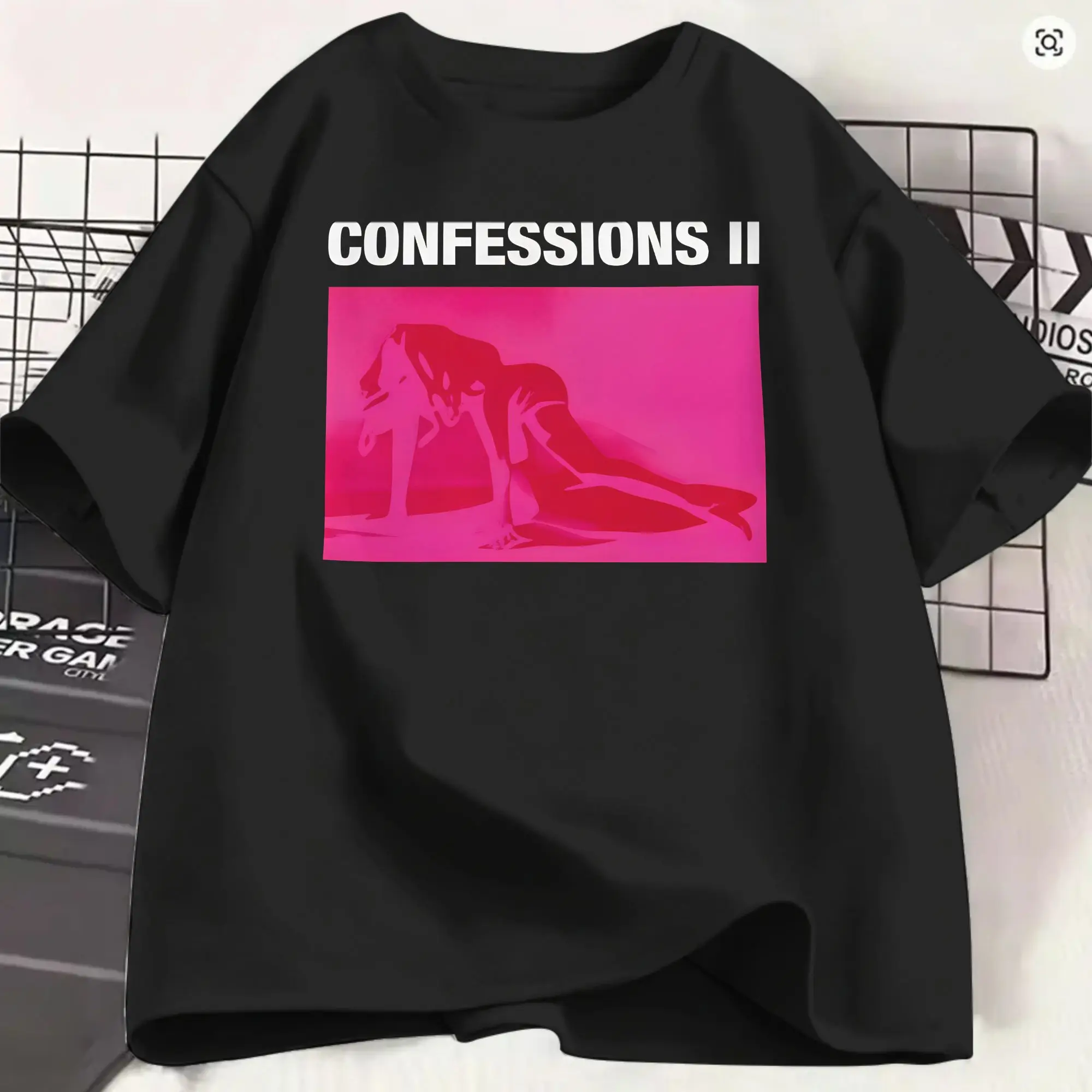 Men T-Shirt Madonnas Confessions II Album 2026 Vintage Pure Cotton Tees Short Sleeve  T Shirts Round Neck Clothes Plus Size