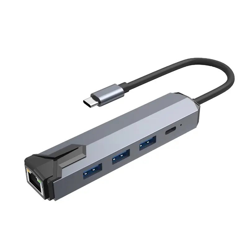 A53M-RJ45 Ethernet Adapter USB 3.0 To 1000Mbps Gigabit LAN Network Card With 3 Port USB Hub High-Speed Network Extender