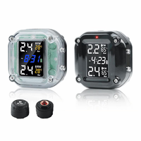 Motorcycle TPMS Wireless External Tire Pressure Sensor – Real-Time Alarm & Parking Monitor, Universal Fit