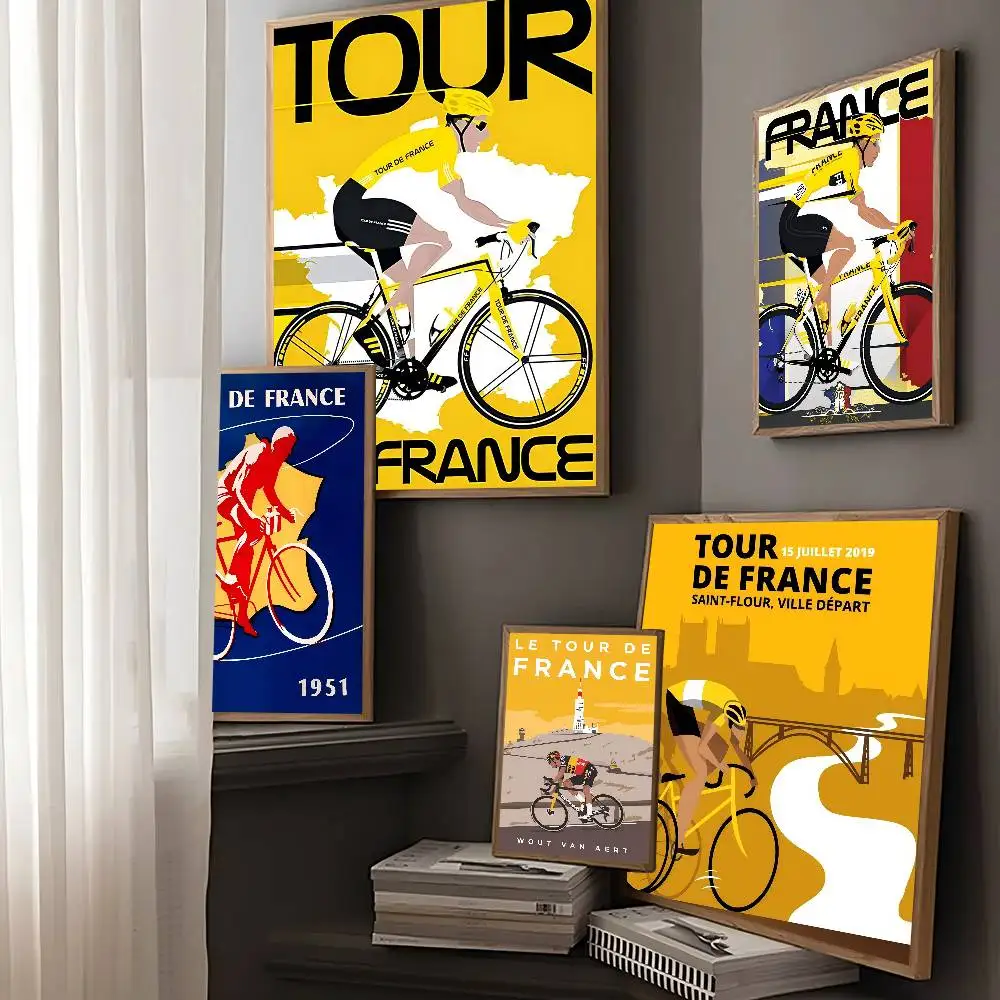 جولة F-فرنسا DIY ملصق لاصق ورق أبيض يطبع الملصقات الفنية الشمال ديكور المنزل