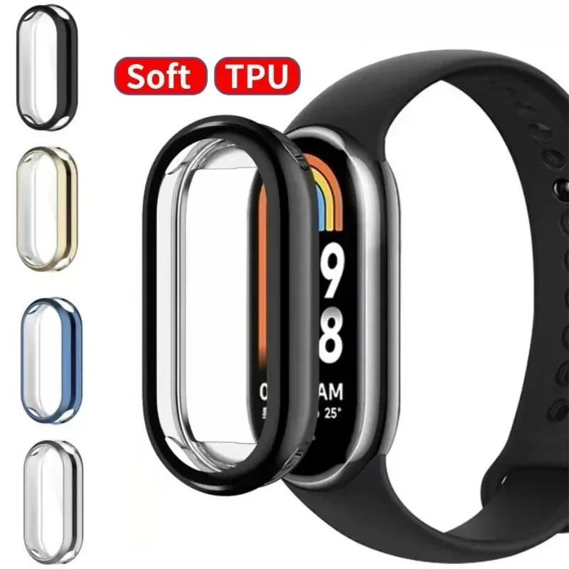 Funda de silicona suave TPU para Xiaomi Mi Band 10, marco Protector de pantalla para reloj inteligente, parachoques para Xiaomi Mi Band 9 Mi Band 8, cubierta 2050