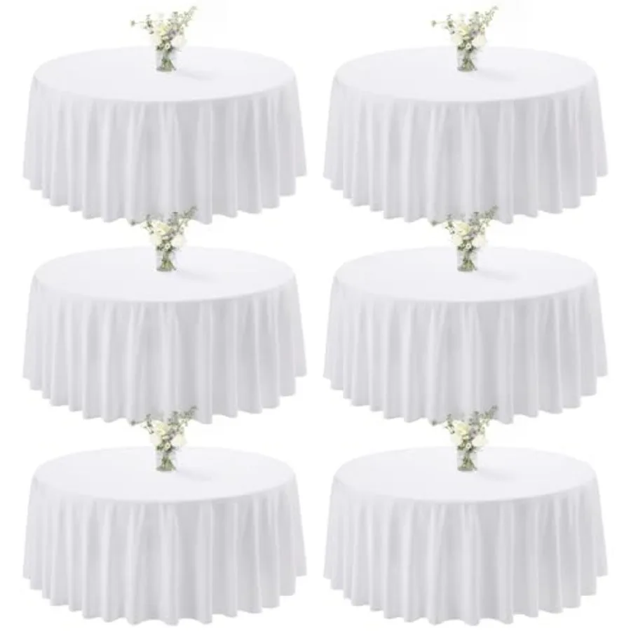 

Tablecloths Washable Polyester Fabric Circle Table Cloth for Wedding Party Banquet Birthday Buffet Restaurant