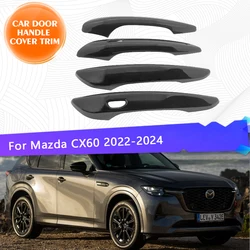 For Mazda CX60 CX 60 CX-60 KH 2022~2024 Car Door Handle Cover Trim Scratchproof Chromium Styling Exterior Parts Car Accessories