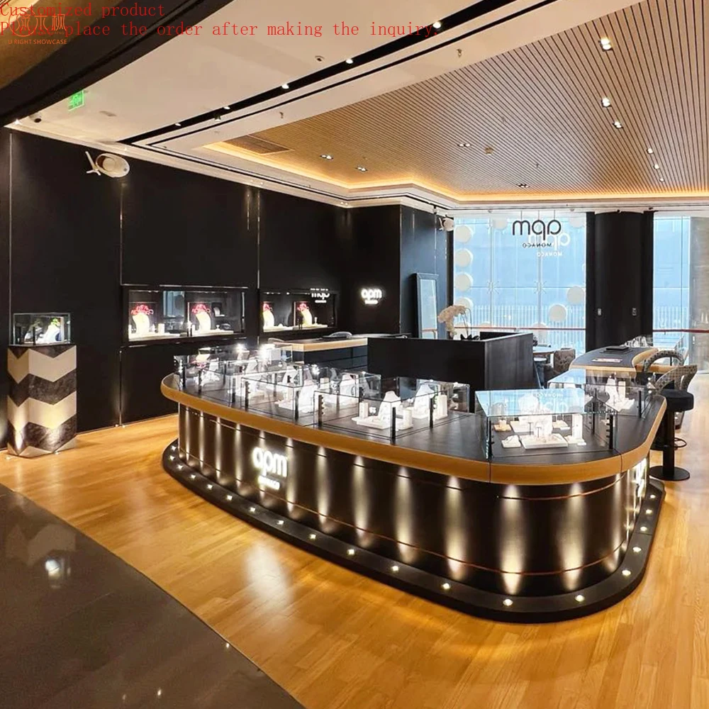 

Innovative Jewellery Shop Furniture Design Intelligent Led Lighting System Jewelry Showcase Custom