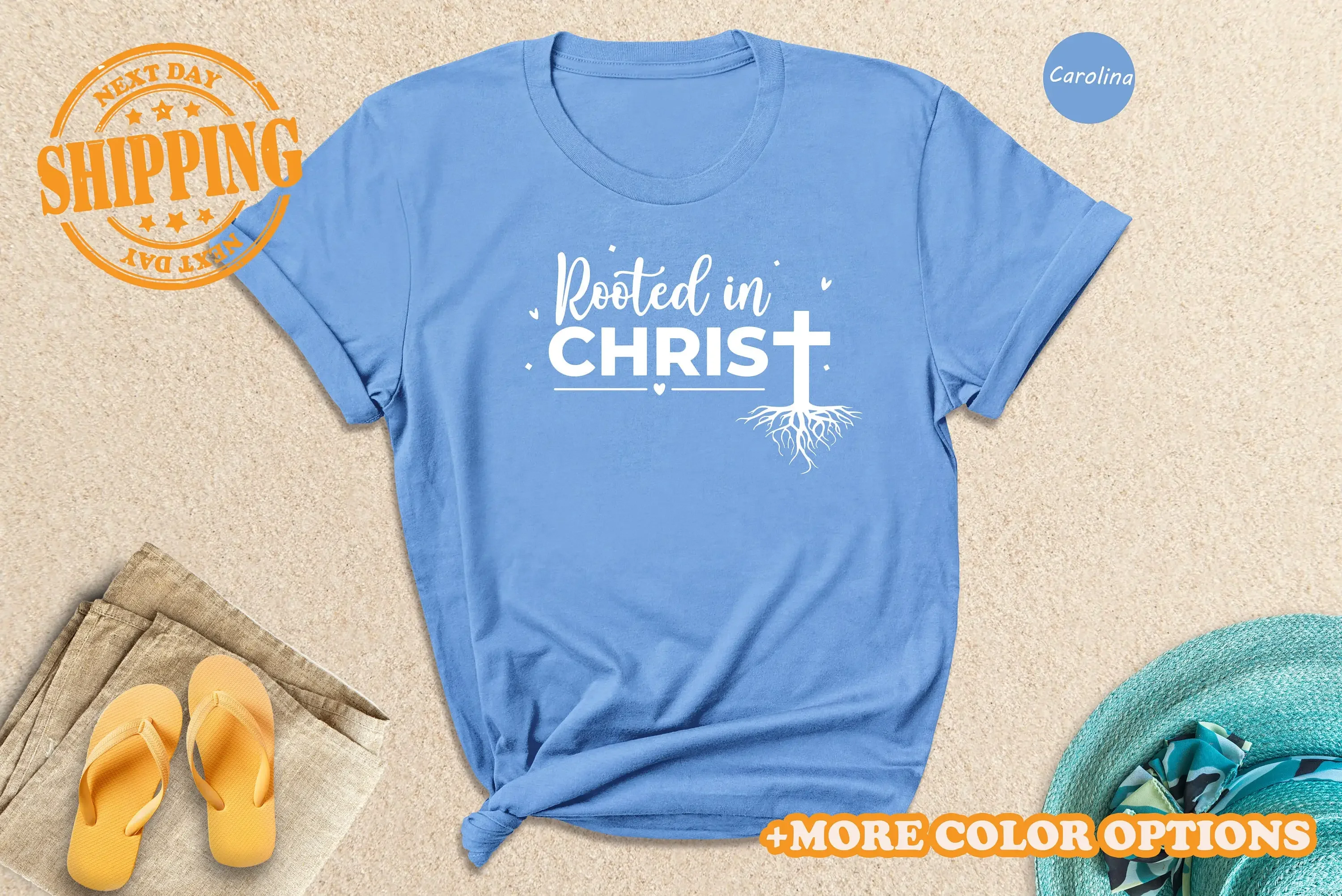 Rooted In ChrisT T Shirt Christian Prayer Religious Hymn For Faith Church