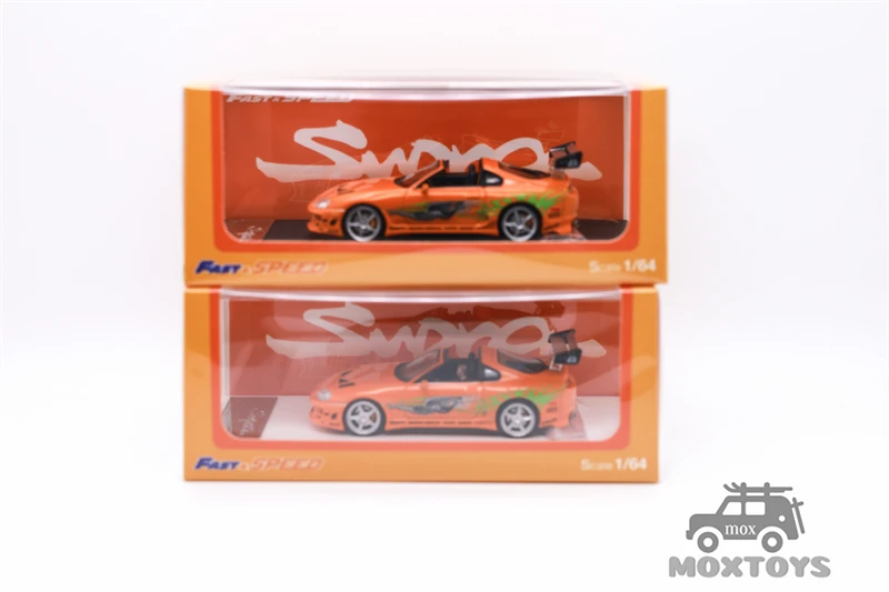 **الطلب المسبق ** سرعة سريعة FS 1:64 Supra Targa A80 Bomex FNF برتقالي عادي / فاخر محدود999 نموذج سيارة دييكاست