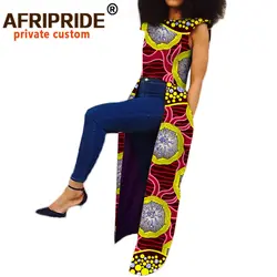 2024 African Clothes for Women Private Custom Sleeveless Long Back Coat Ankle Length Pure Wax Cotton Plus Size A722411