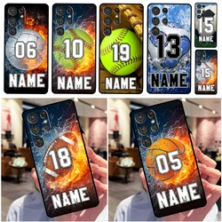 PERSONALIZED NUMBER NAME Hockey BASKETBALL Cover For Samsung Galaxy S20 FE S21 FE S22 S23 Ultra Note 20 10 S8 S9 S10 Plus Case