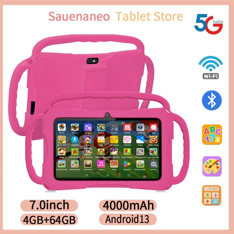 New! New 7-inch Tablet Android 13 4000mAh 4GB RAM 64GB ROM Children's Learning Children's Tablet Mini Tablet