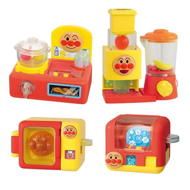 BANDAI Anpanman Gashapon Figure Anime Cute Mini Bread Kitchen Electric Ovenrange Juicer Miniatur Prop Kawaii Capsule Toys