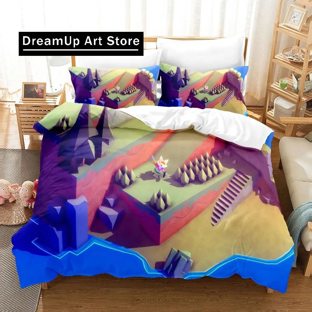 3D Print Game Tunic Bedding Set Anime Game Duvet Cover 3Pcs Double Twin Full Queen King Adult Kids Bedclothes Quilt Cover