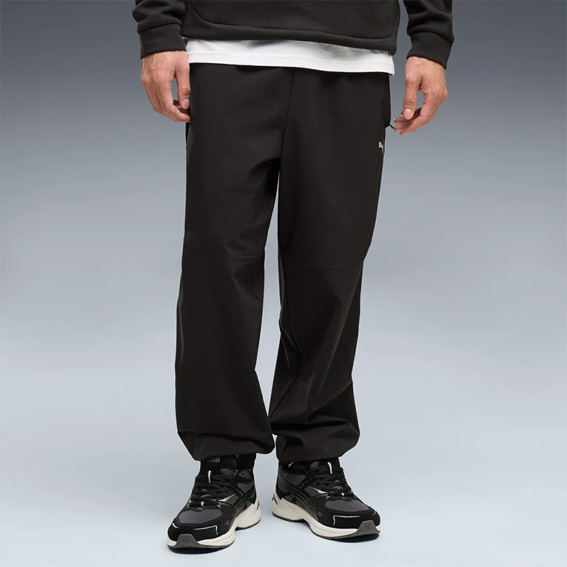 Puma genuine men's windproof, water-resistant, sun resistant, mid waist, ankle tied casual pants 696113-01