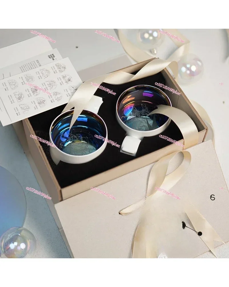 Twelve Constellations Coffee Pair of Cups and Saucers Couple Set Gift Box